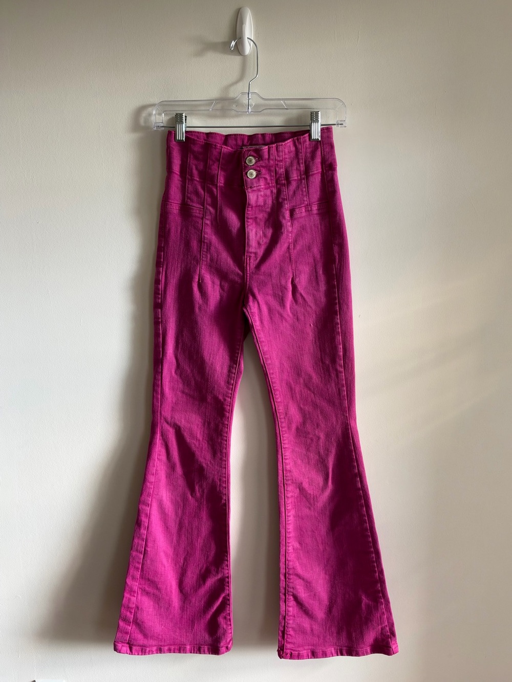 Free People/We The Free Jayde Magenta High Rise Flared Jeans